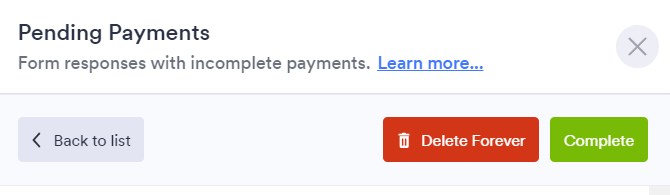 How to View Incomplete Payments of Your Payment Forms