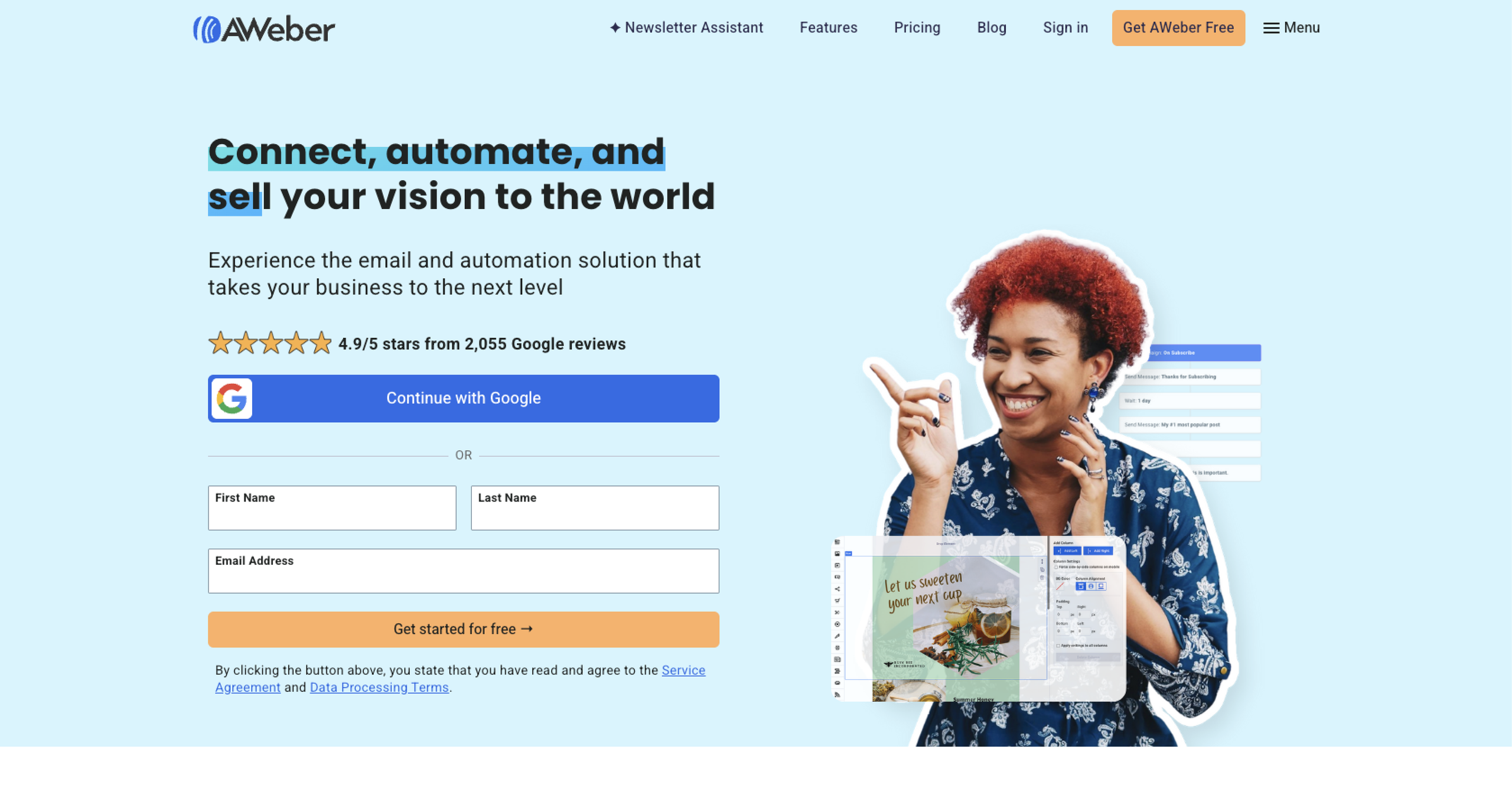 AWeber Landing Page