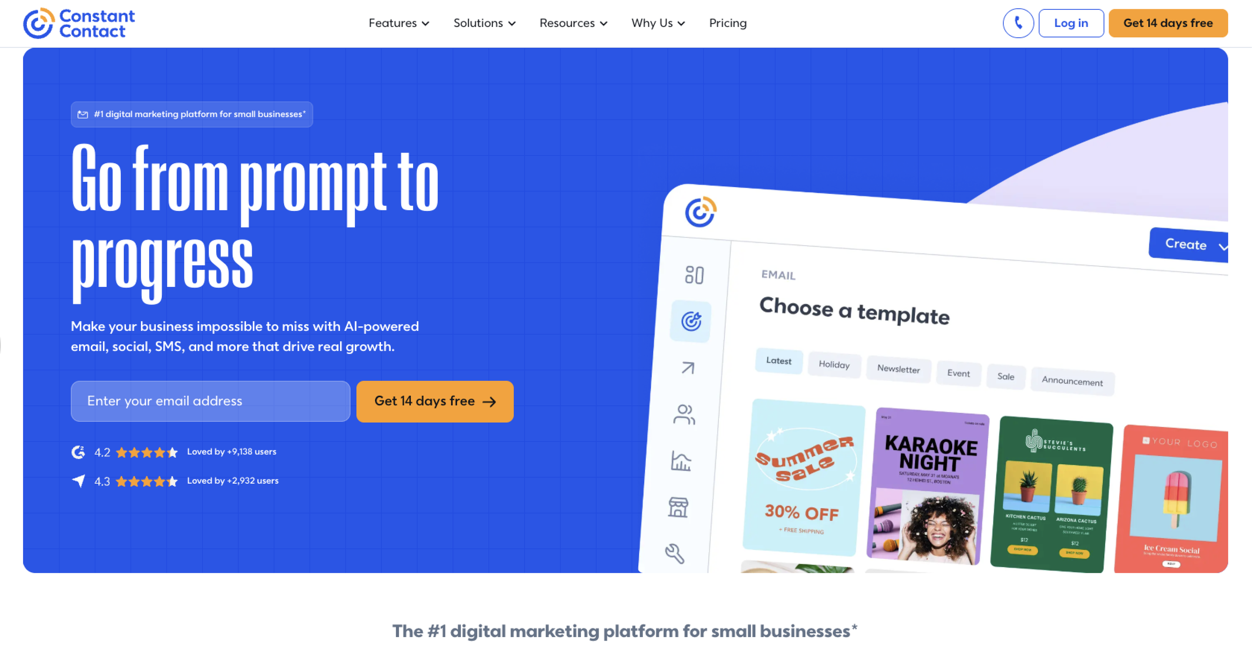 Constant Contact Landing Page