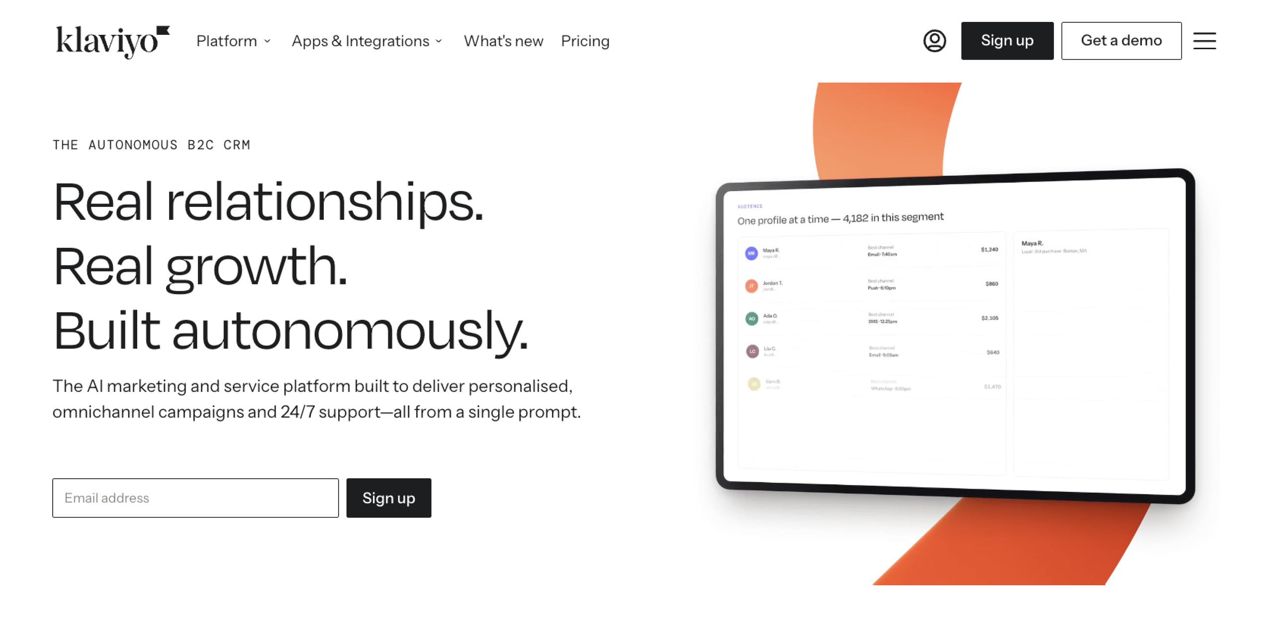 Klaviyo Landing Page