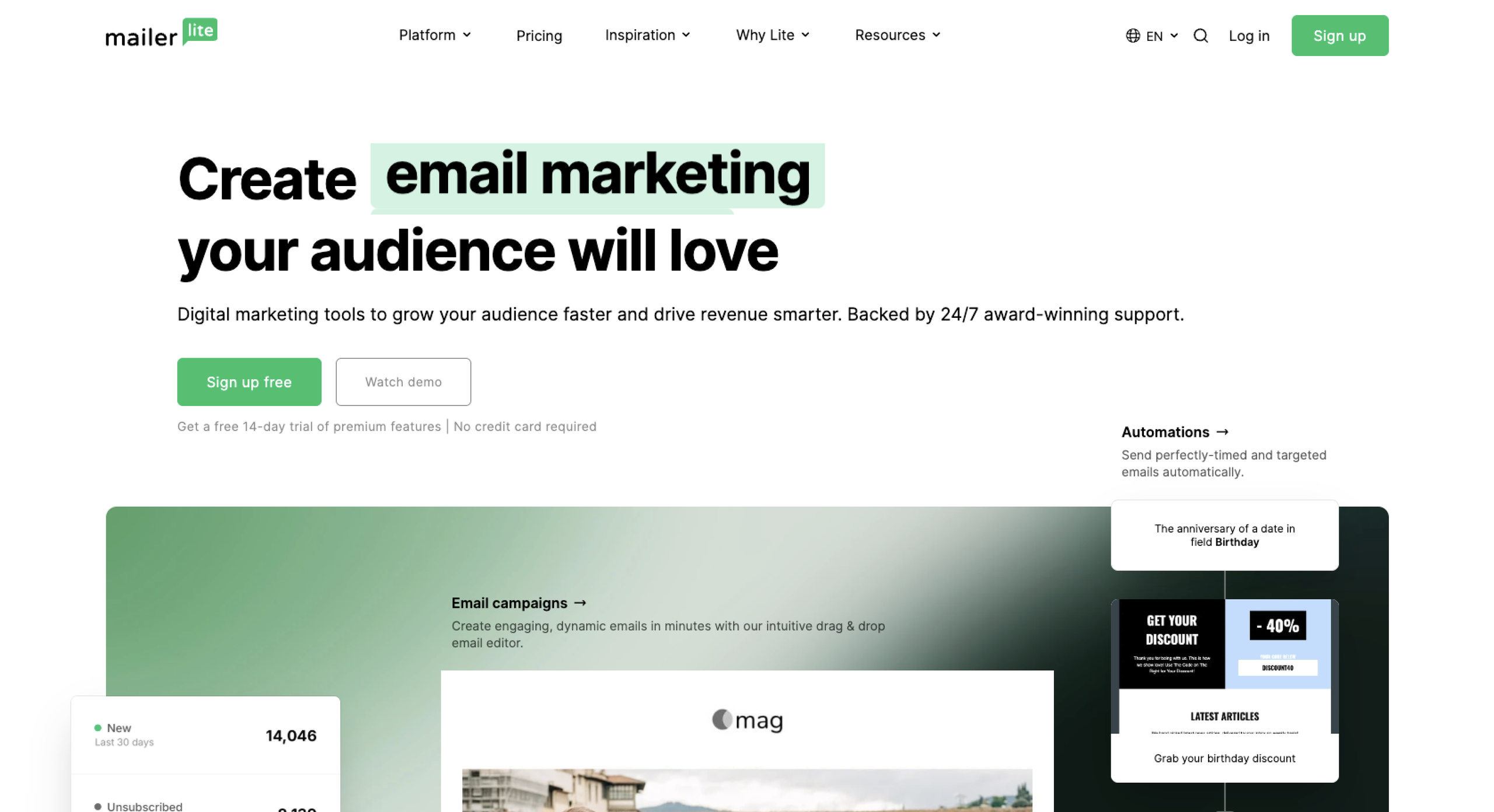 Mailerlite Landing Page