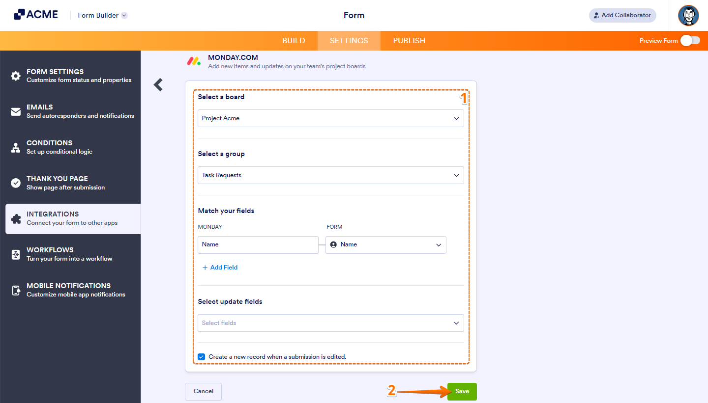 How to Integrate Your Form with monday