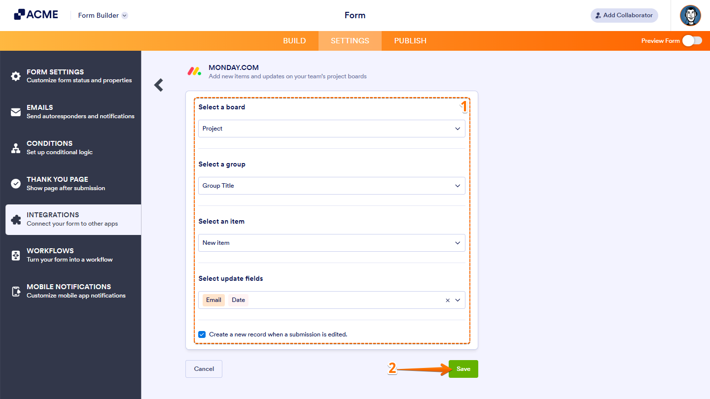 How to Integrate Your Form with monday