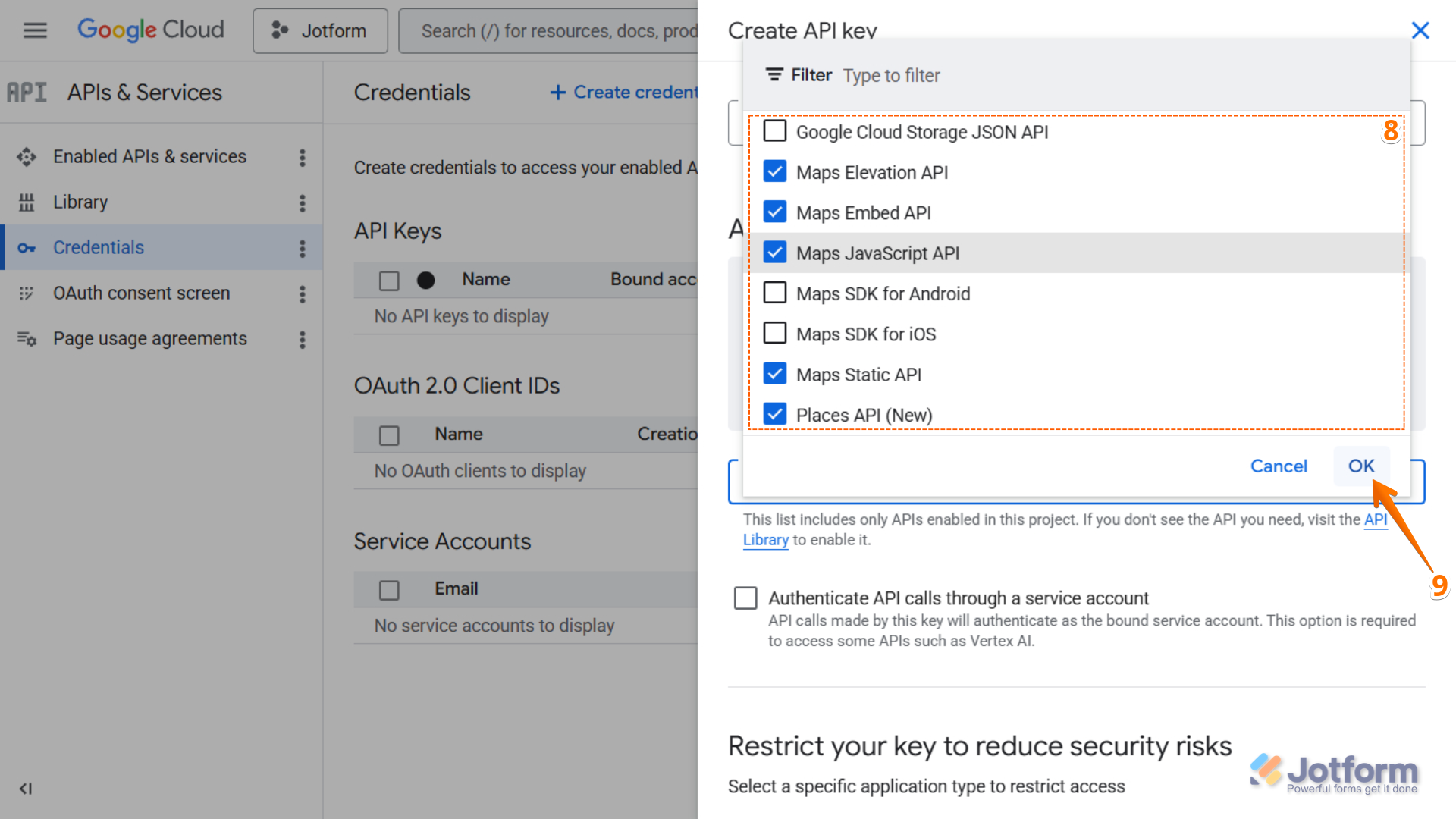 How to Get Google Maps API Key for Jotform Mapping Widgets Image-5