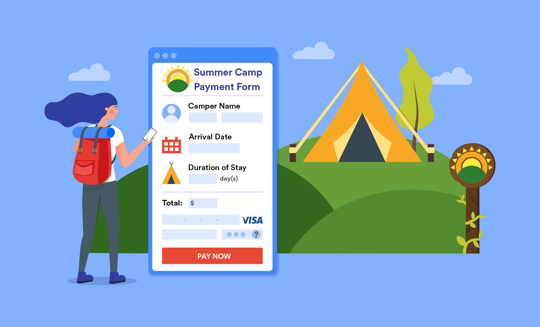 summer camp payment form