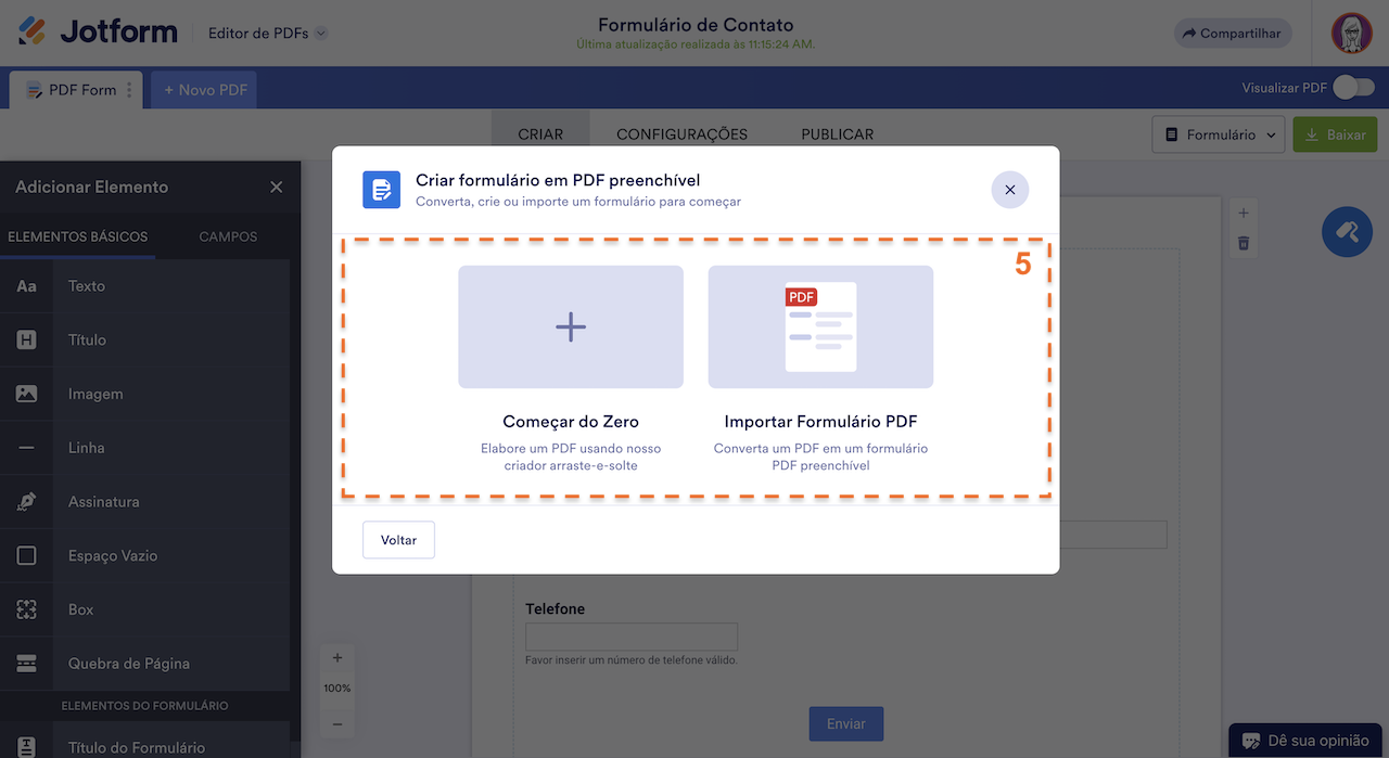 Criar PDF Preenchível