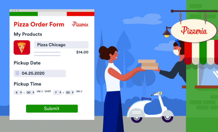 How to make order forms for pickup and delivery