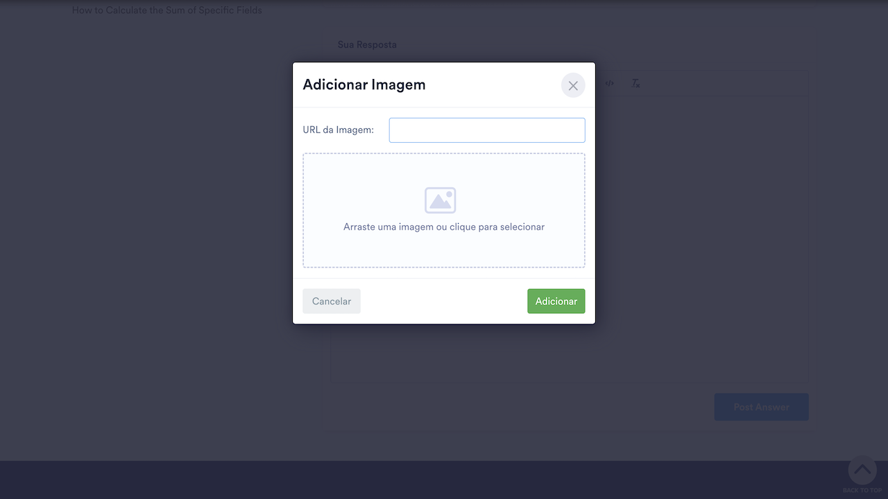 Fórum de Suporte - Adicionar Imagem 2