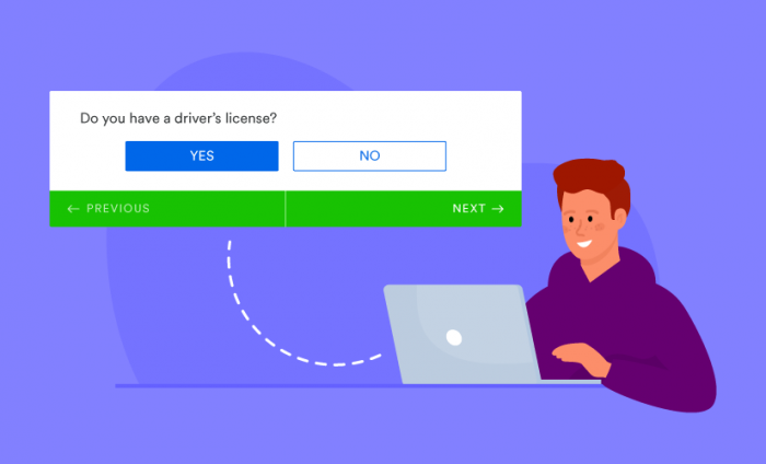 Yes-or-no questions in online forms and surveys
