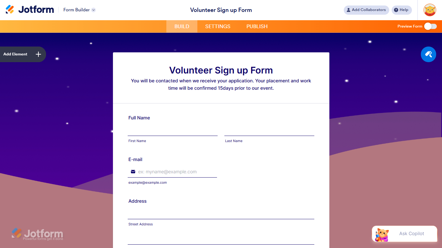 Edit existing form in Jotform Form Builder