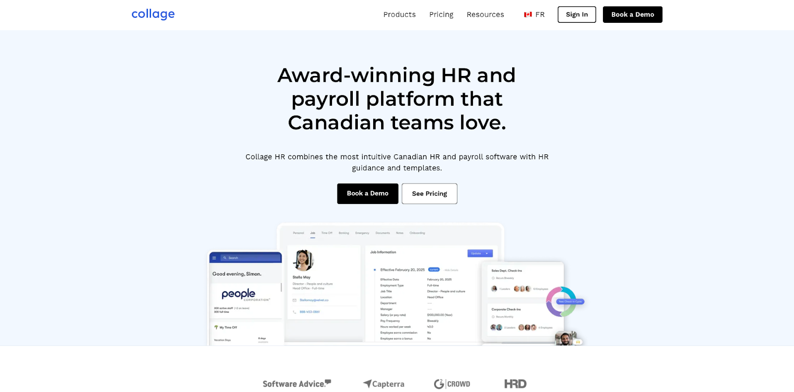 Collage Landing Page