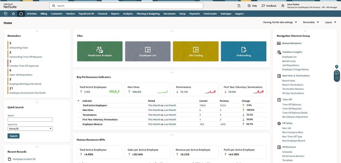 SuitePeople User Dashboard