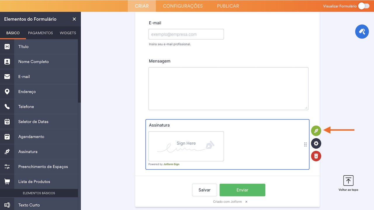 Como Adicionar uma Assinatura Eletrônica ao seu Formulário - 4