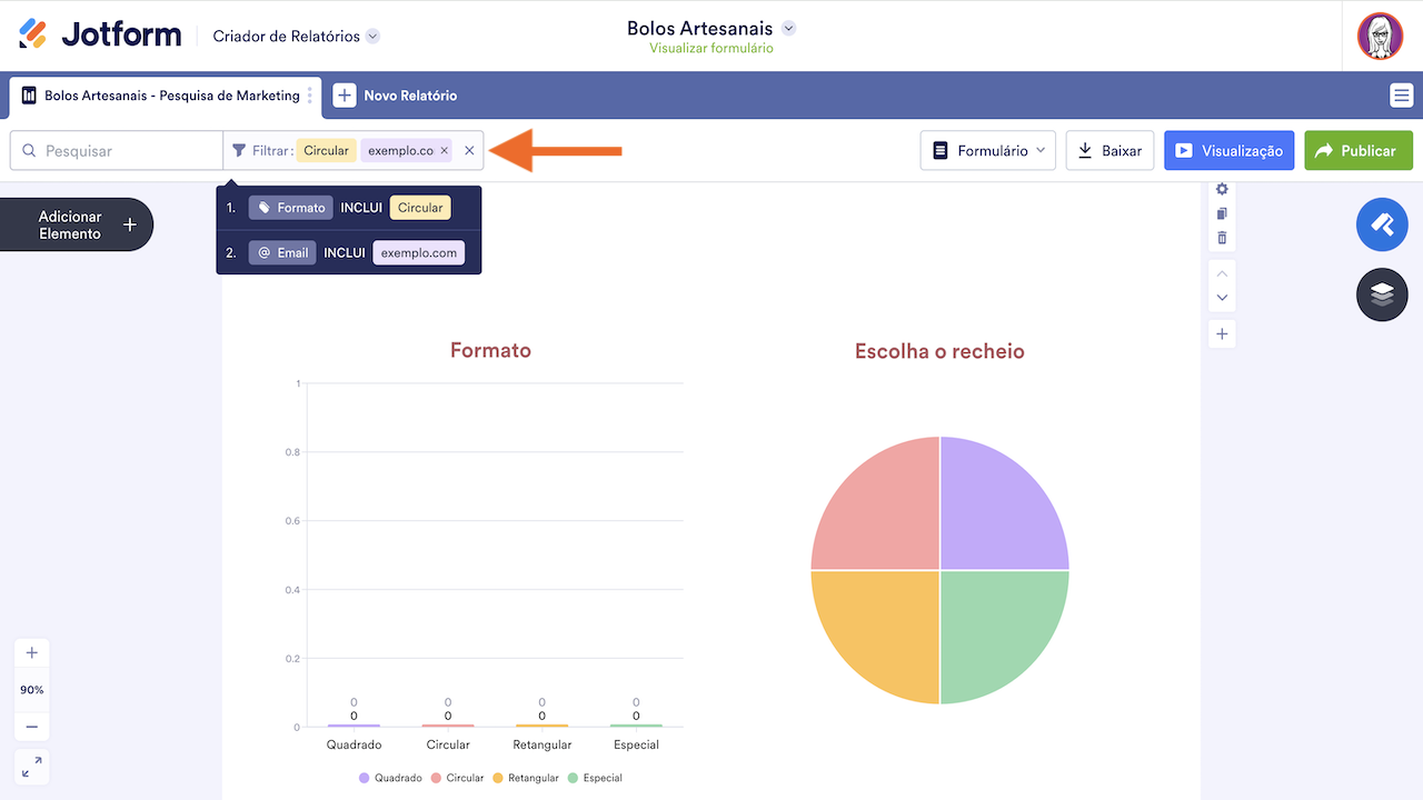 Relatórios Visuais - Excluindo Filtros