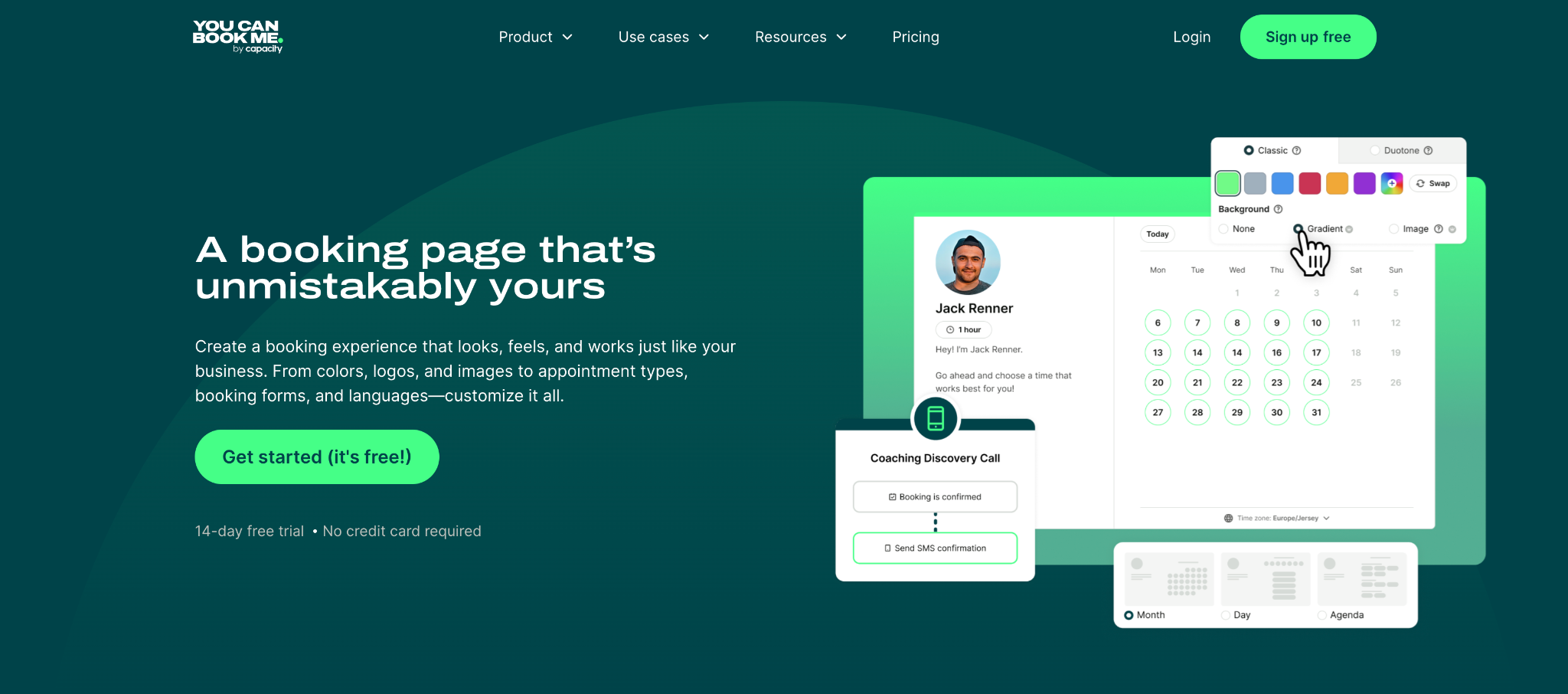 YouCanBookMe Landing Page