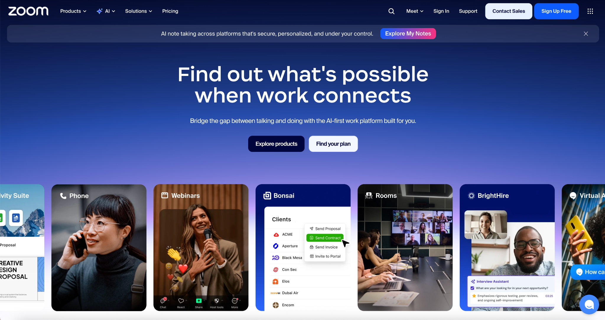 Zoom Landing Page