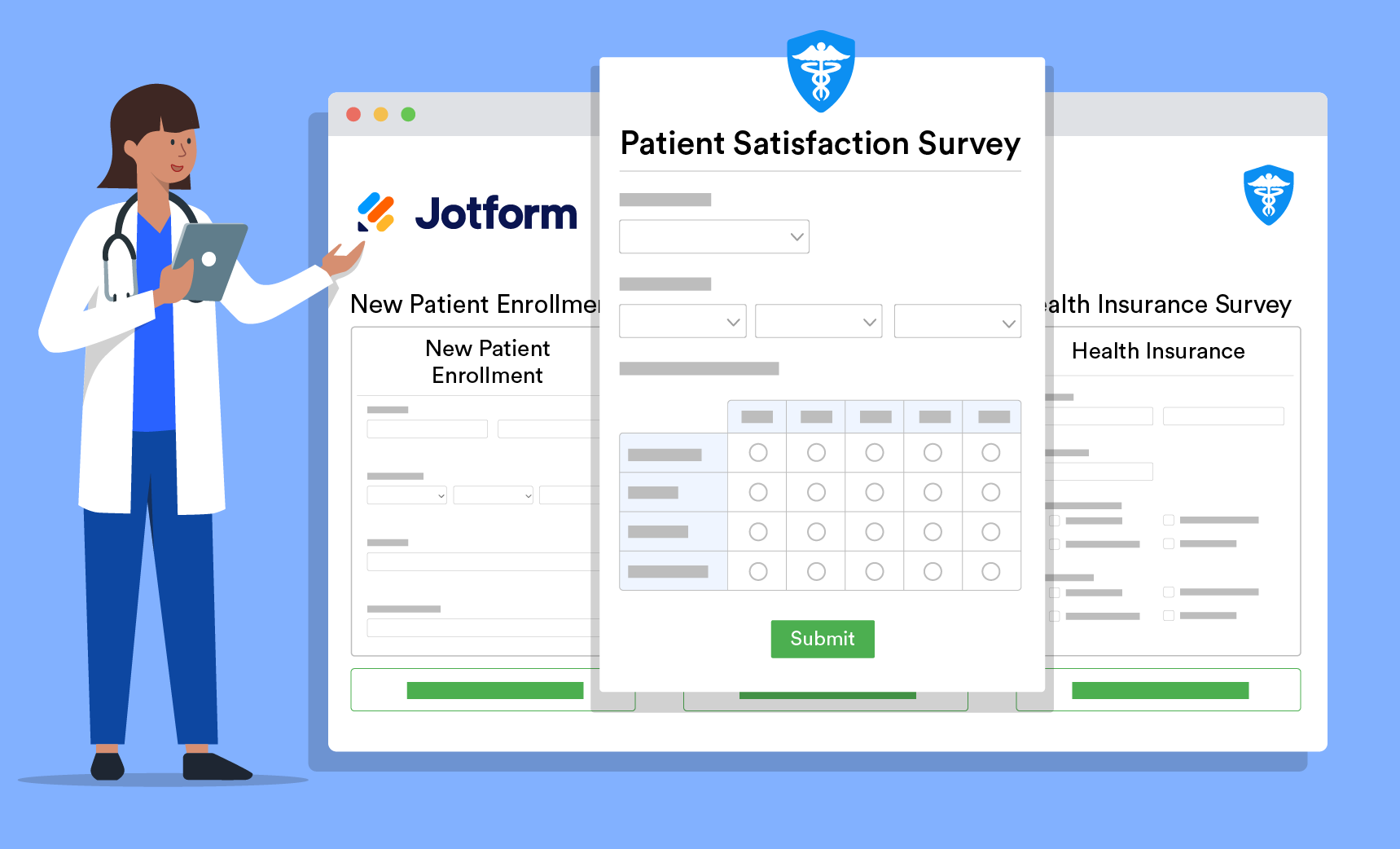 Best HIPAA-friendly survey tool: Jotform