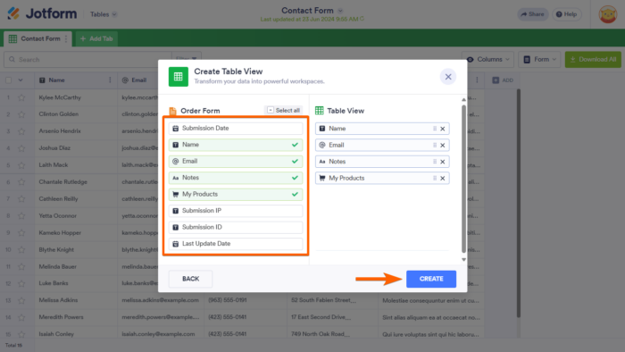 How to Get Data From Other Forms in Jotform Tables