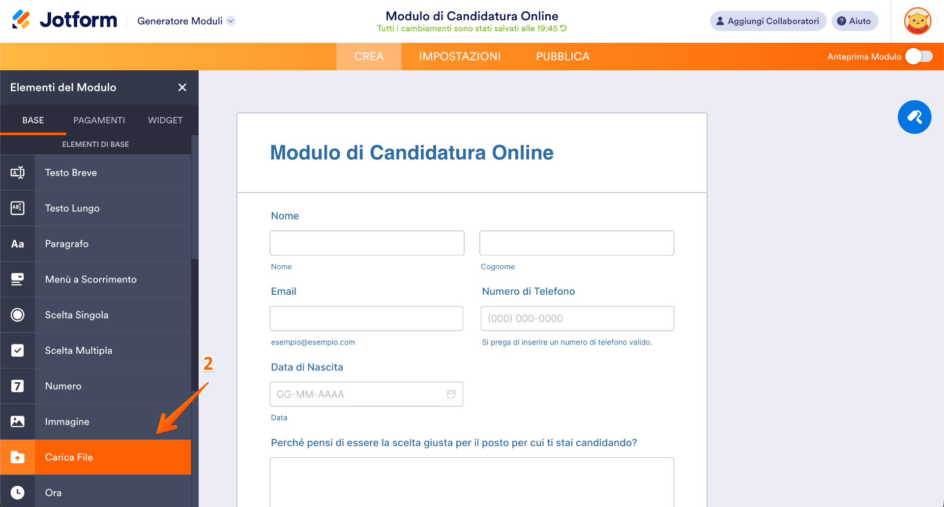 Come creare moduli per il caricamento di file Image-2