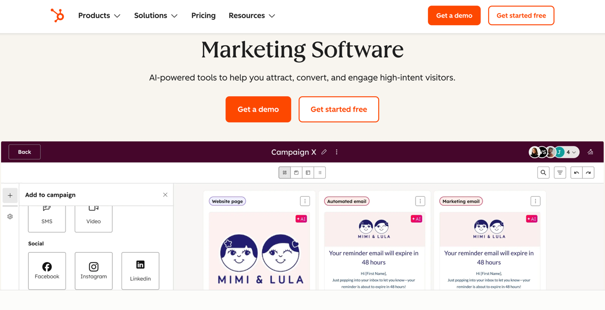 Hubspot Marketing Hub Landing Page