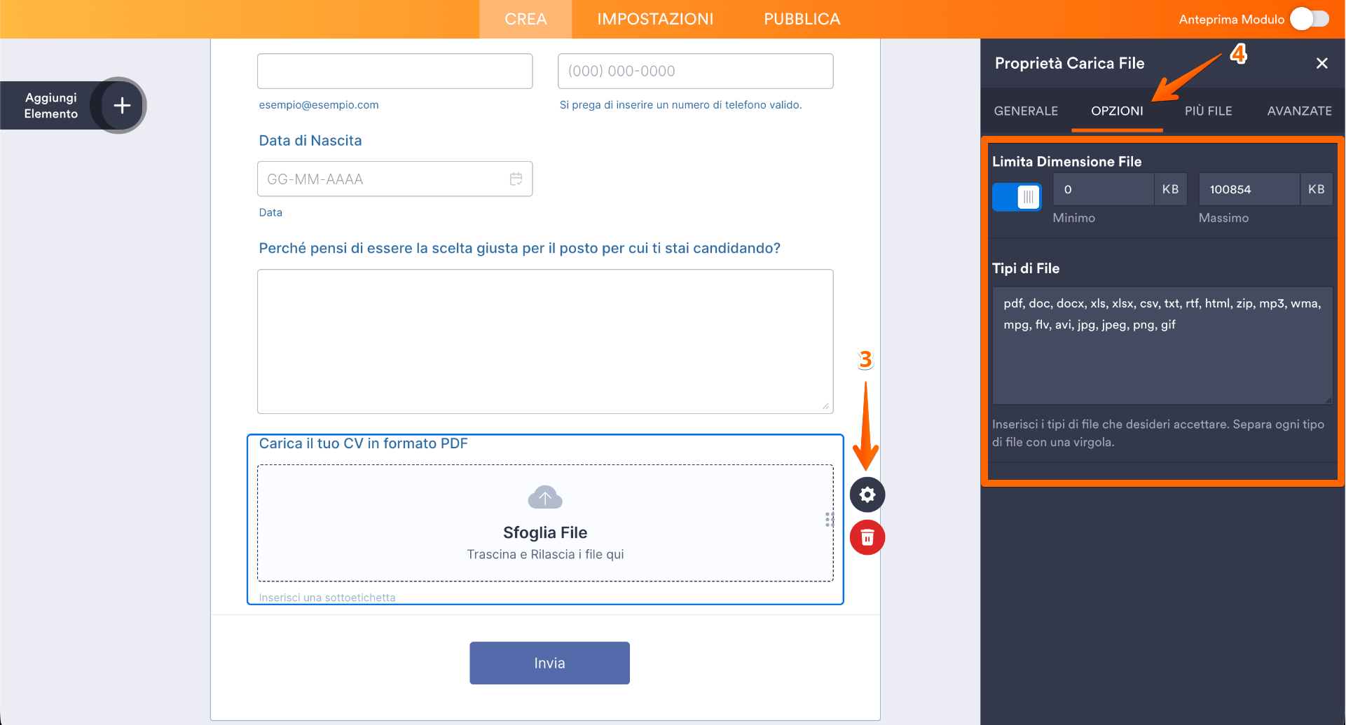 Come creare moduli per il caricamento di file Image-3