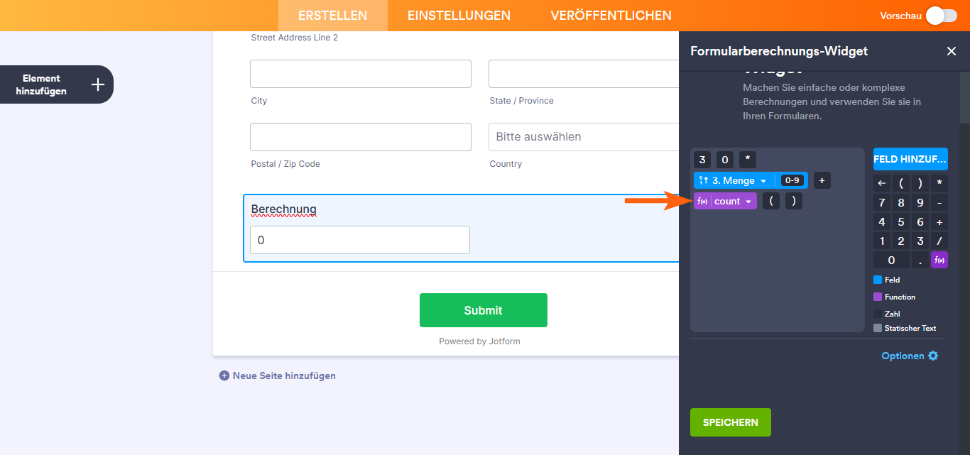 Wie Sie eine Formularberechnung mit einem Widget durchführen Image-9