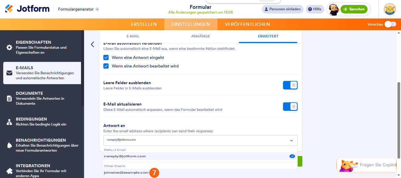 So richten Sie einen SMTP Absender für ein Formular ein Image-9