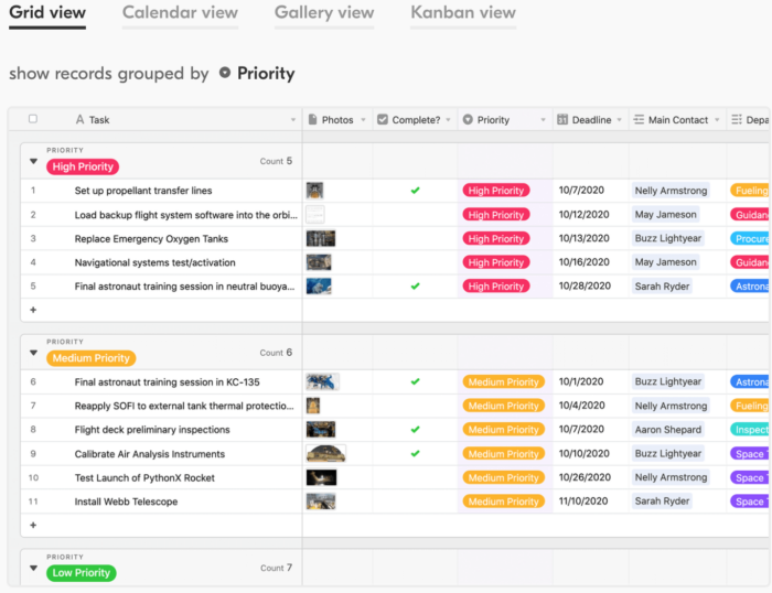 Table Format Tracker The year of project-tracking apps with tabular formats | Jotform Blog