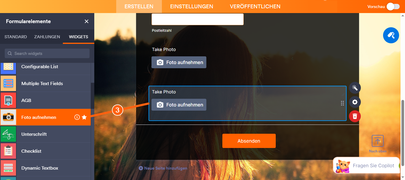 Fügen Sie Ihrem Formular also ein Widget hinzu Image-3
