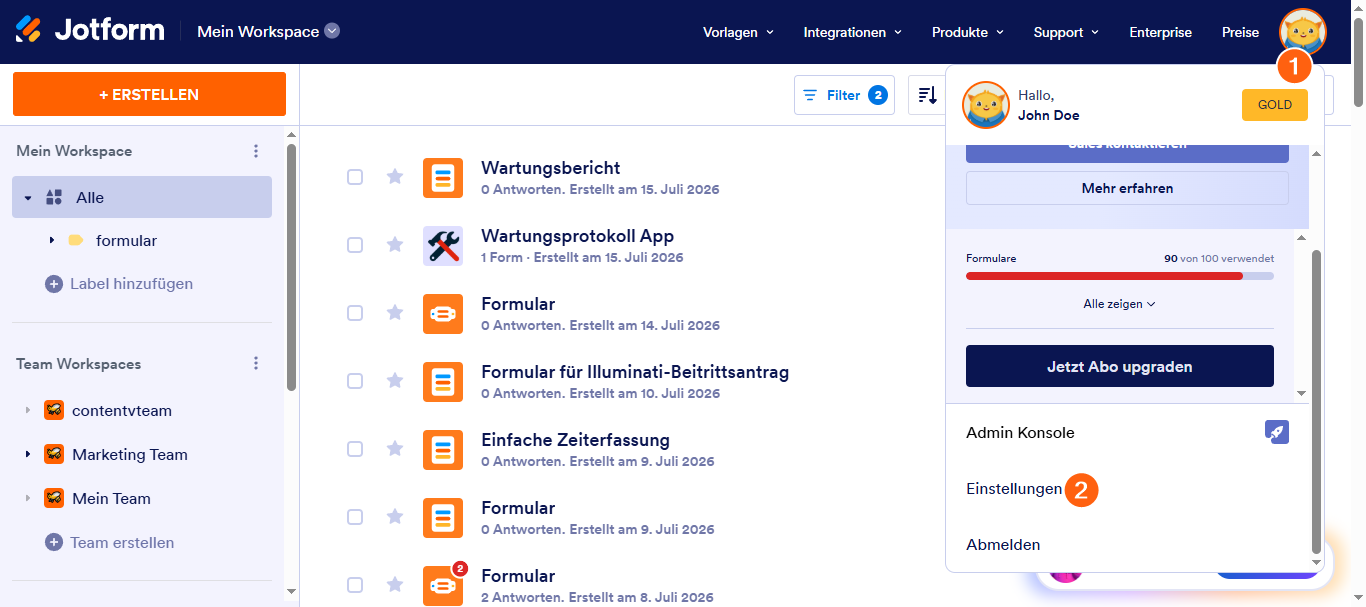 So richten Sie einen SMTP Absender für ein Formular ein Image-1
