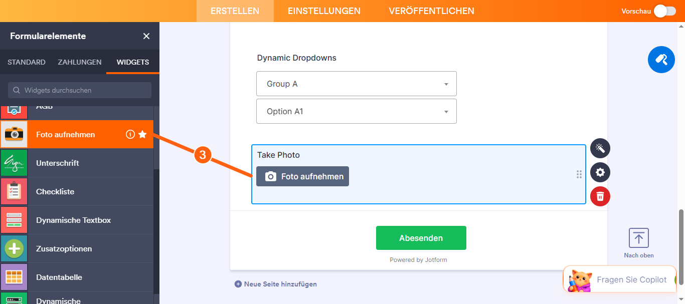 Wie Sie ein Widget zu Ihrem Formula hinzufügen Image-3