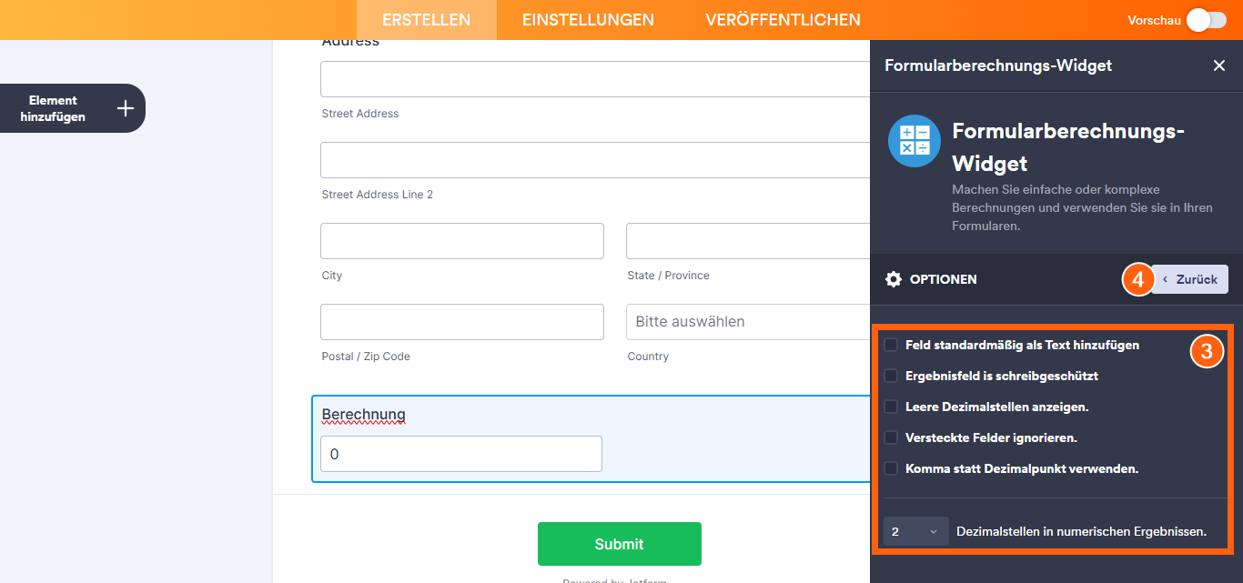 Wie Sie eine Formularberechnung mit einem Widget durchführen Image-13
