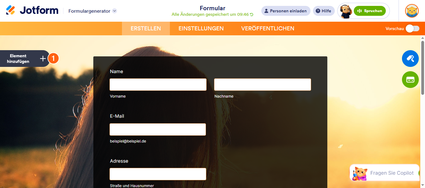 Fügen Sie Ihrem Formular also ein Widget hinzu Image-1