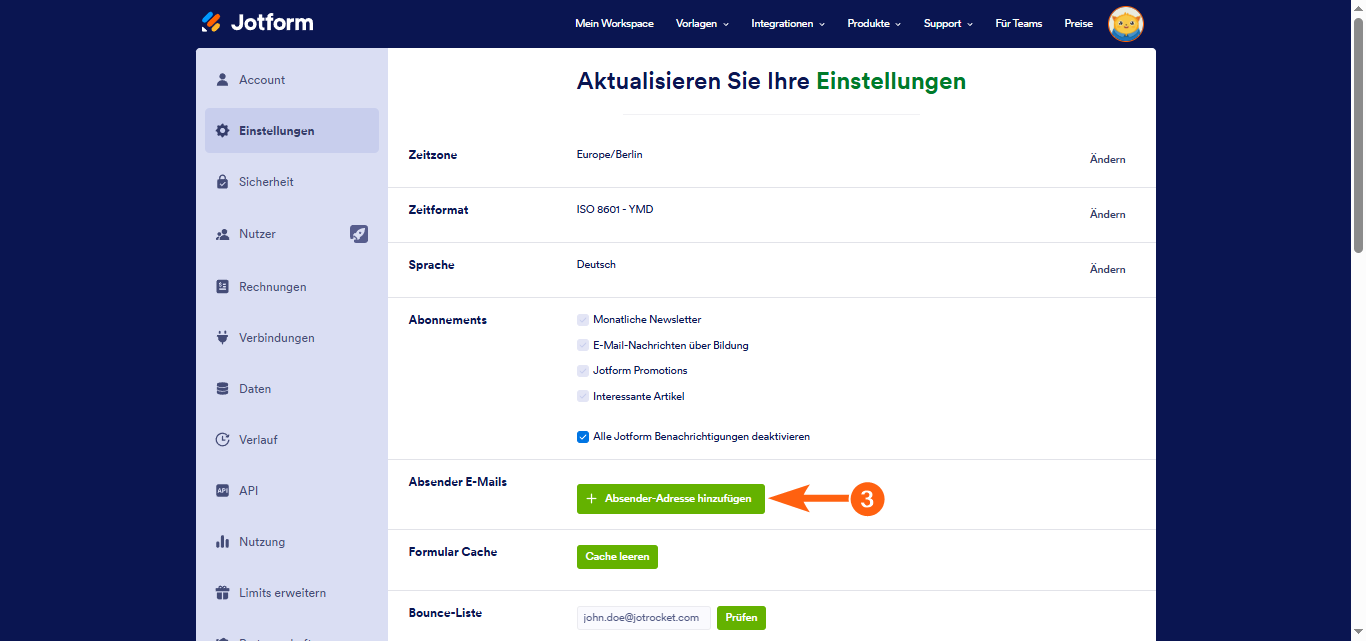So richten Sie einen SMTP Absender für ein Formular ein Image-2