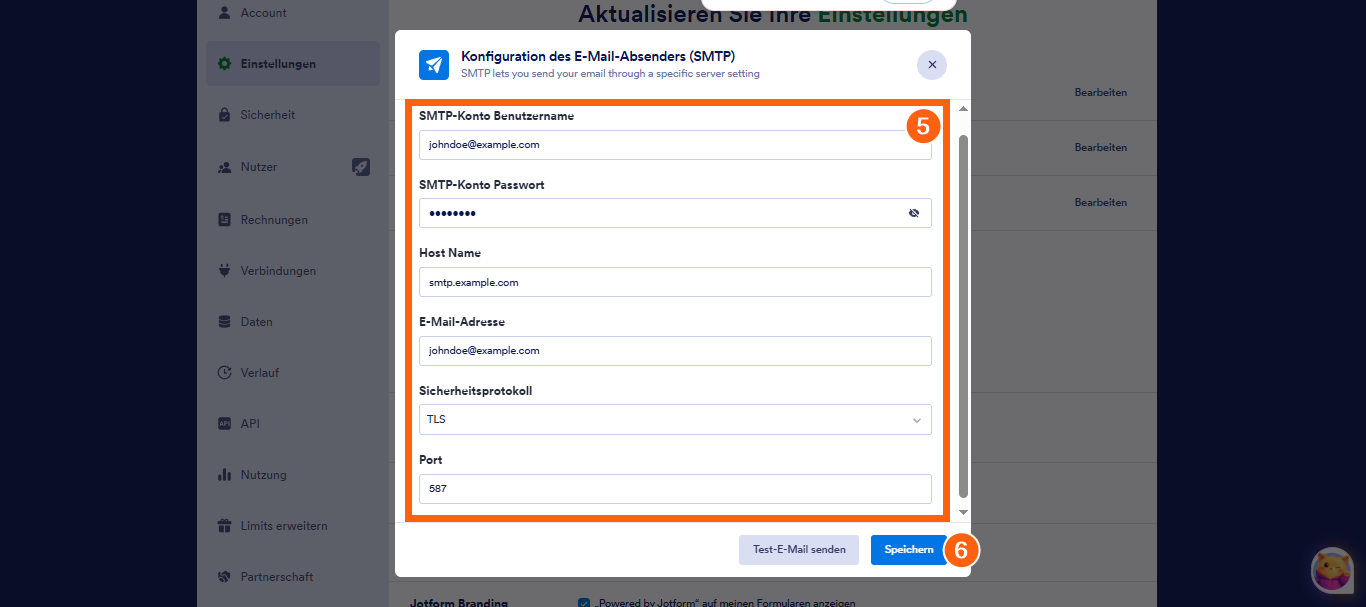 So richten Sie einen SMTP Absender für ein Formular ein Image-4