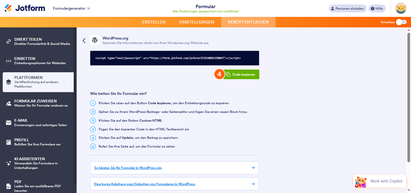Welchen Formular-Einbettungs-Code sollte ich verwenden? Image-2
