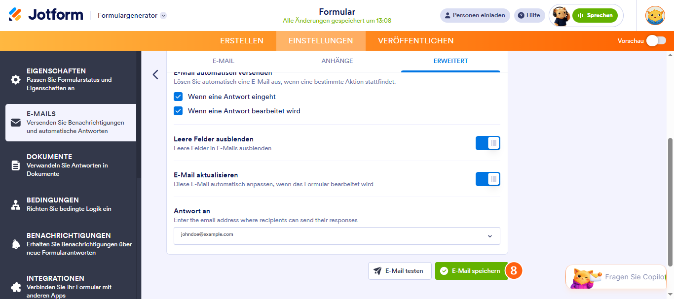 So richten Sie einen SMTP Absender für ein Formular ein Image-10