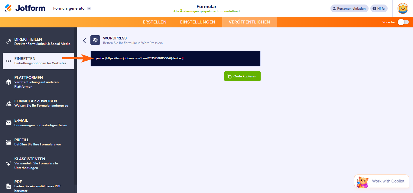 Welchen Formular-Einbettungs-Code sollte ich verwenden? Image-7