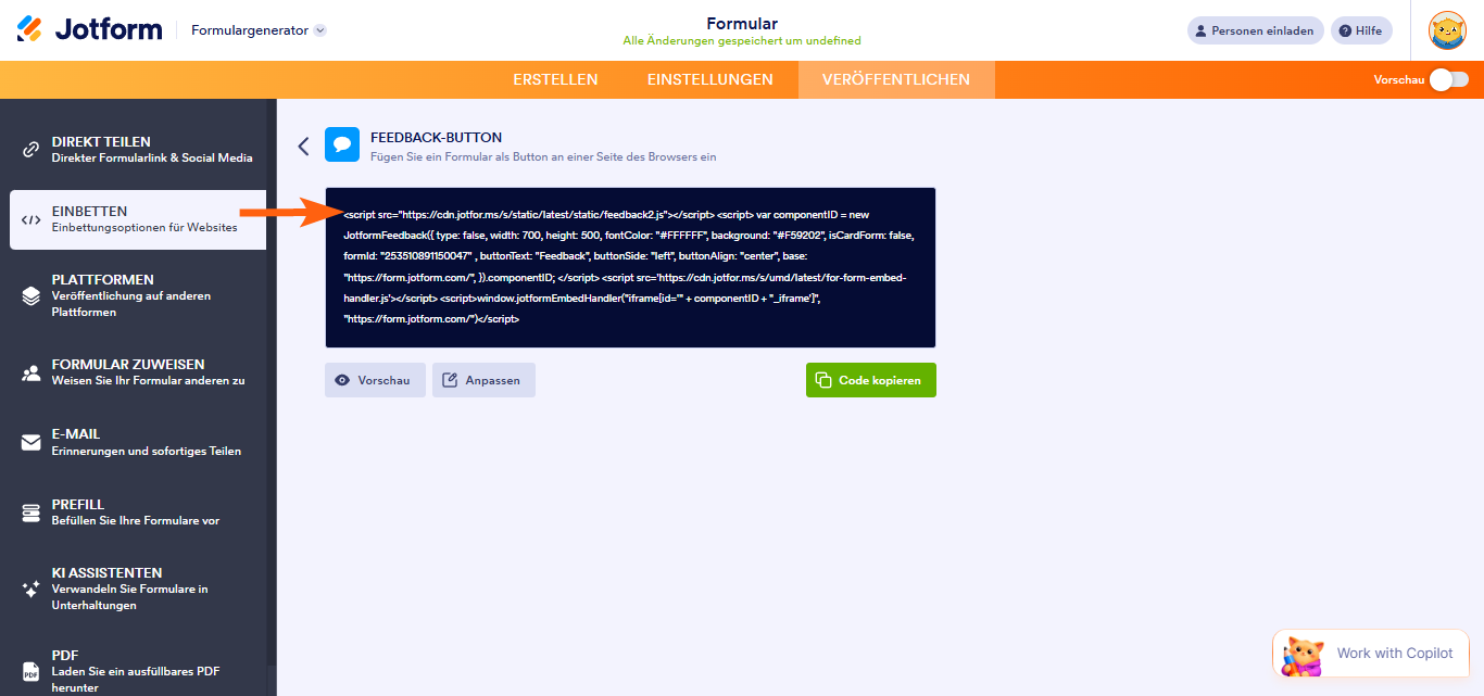 Welchen Formular-Einbettungs-Code sollte ich verwenden? Image-8