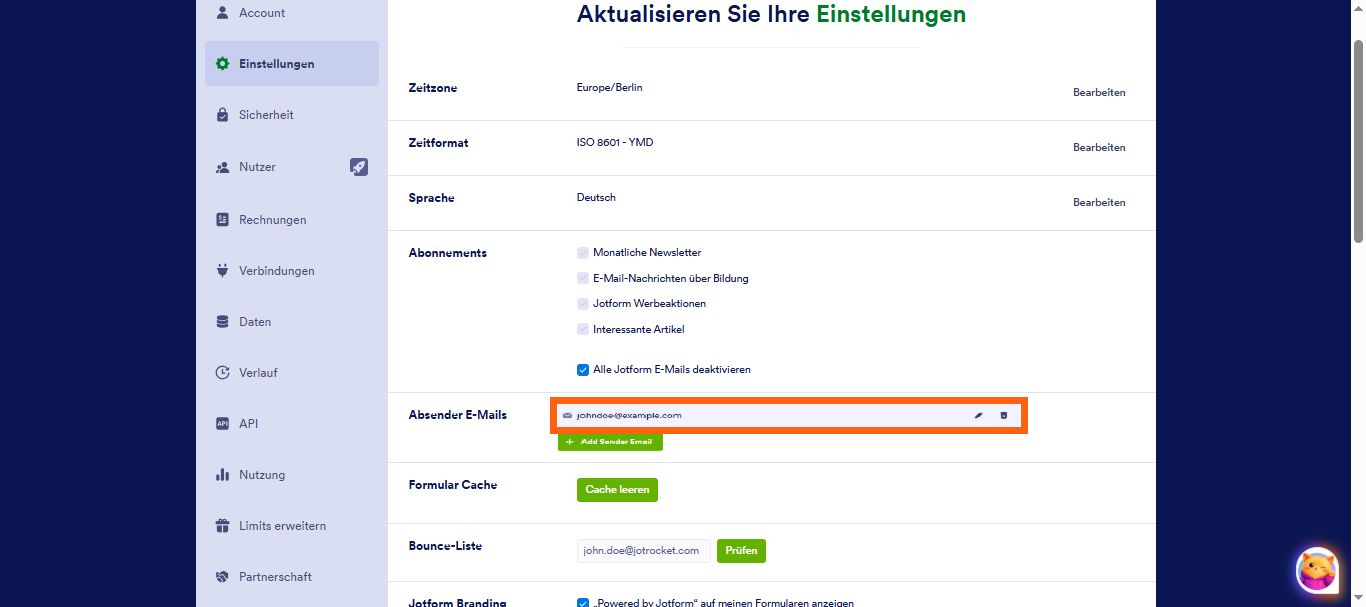 So richten Sie einen SMTP Absender für ein Formular ein Image-5