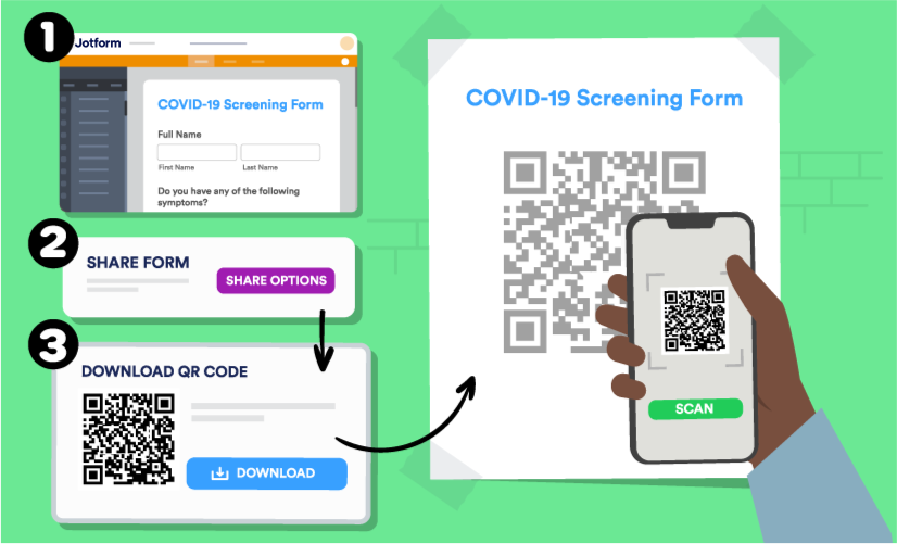 Set up contactless COVID-19 screening in two simple steps