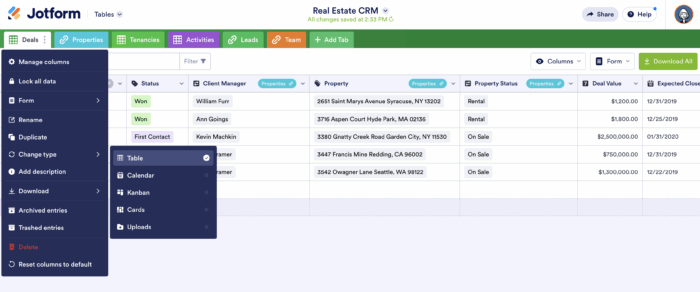 How to create a CRM with Jotform Tables | Jotform Blog