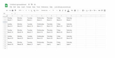 How to make a calendar in Google Sheets | Jotform Blog