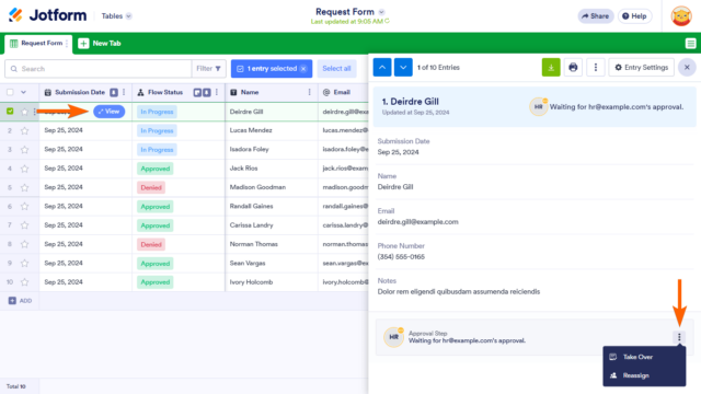 How to Track the Workflow Status in Jotform Tables