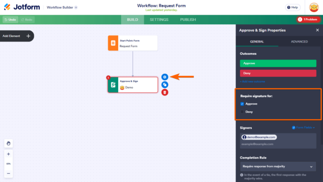 How to Require a Signature in Jotform Workflows