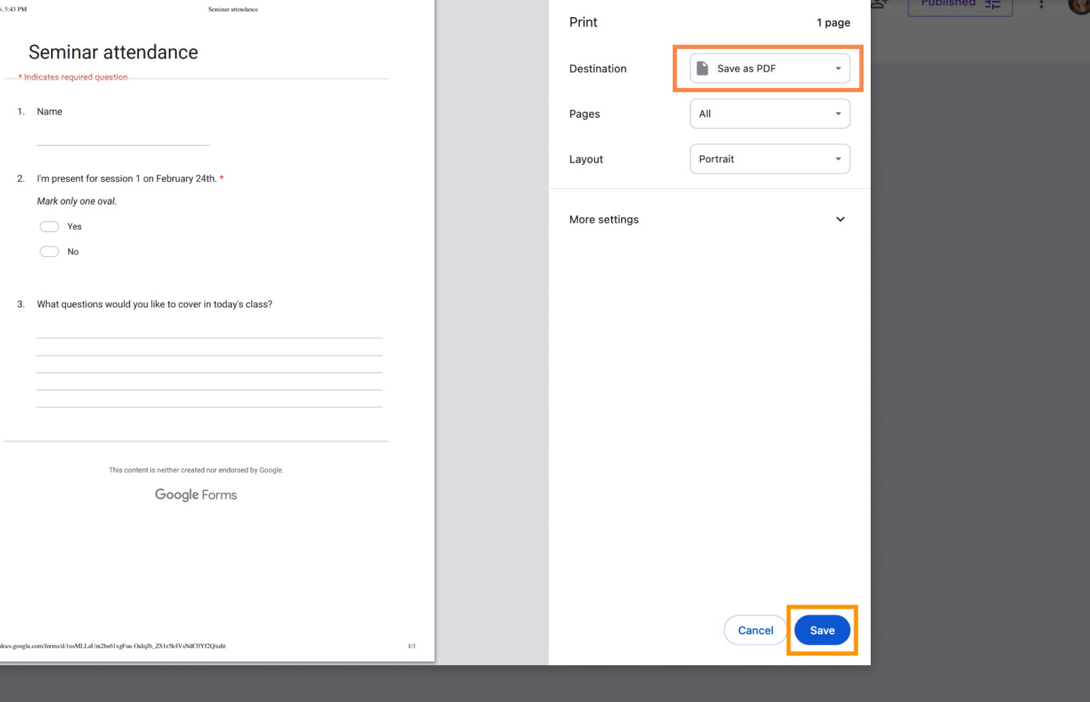 How to save or print a Google Form as a PDF | Jotform Blog