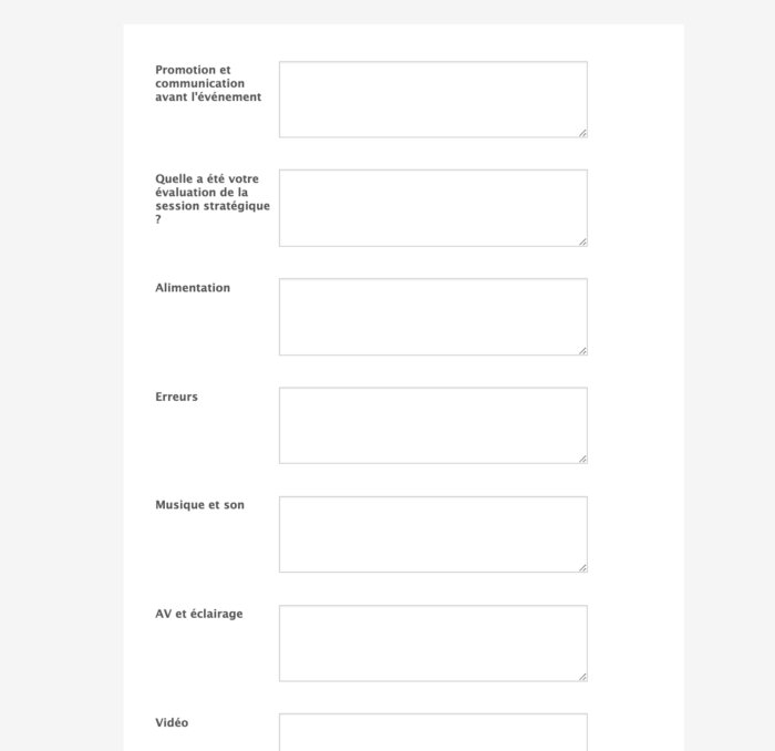 Modèle de sondage post-réunion annuelle