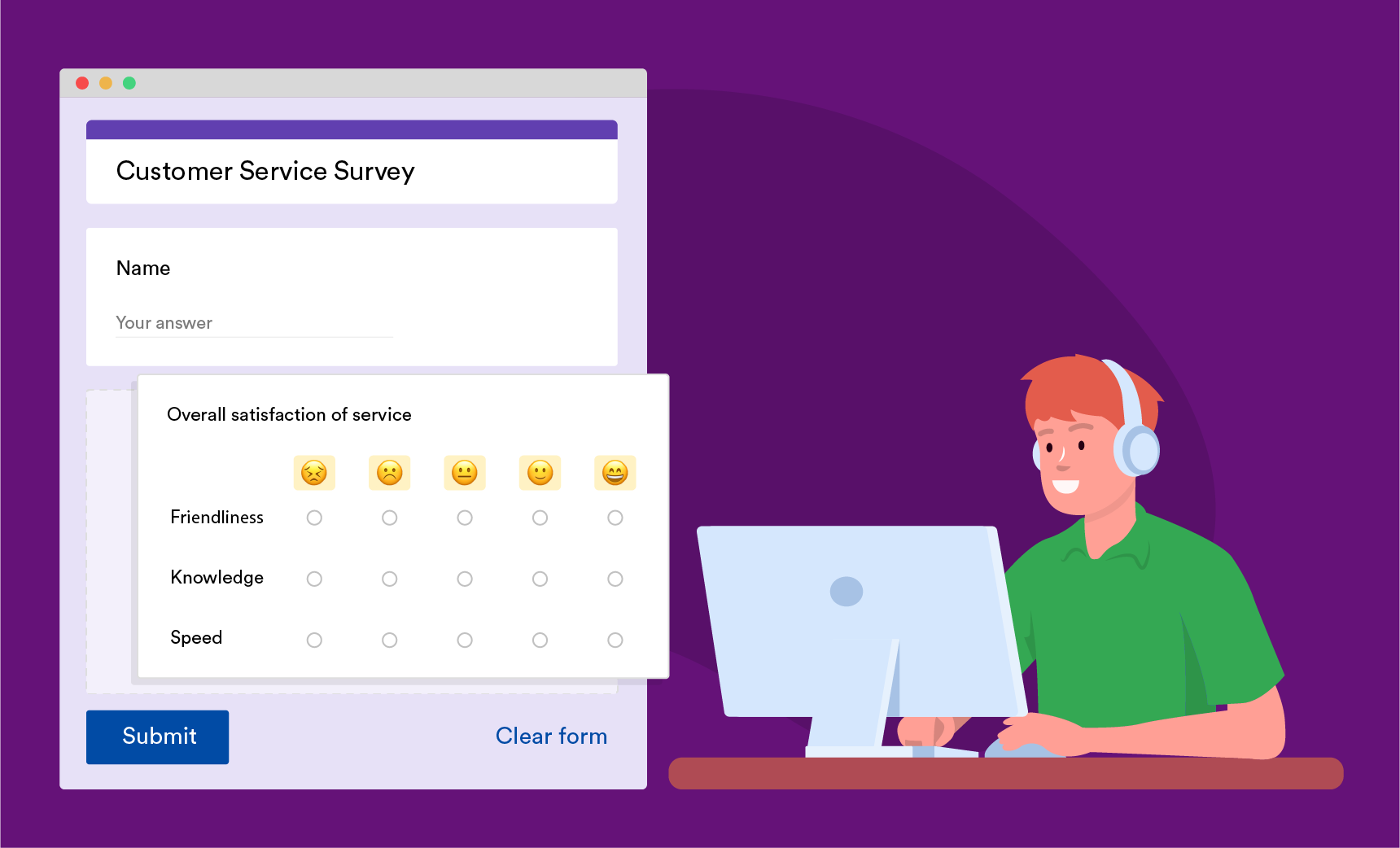 How to add a multiple-choice grid in Google Forms