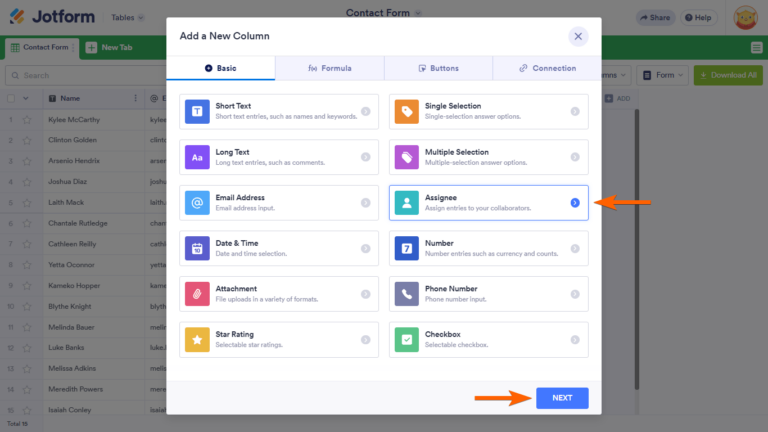 How to Assign Entries to Collaborators in Jotform Tables