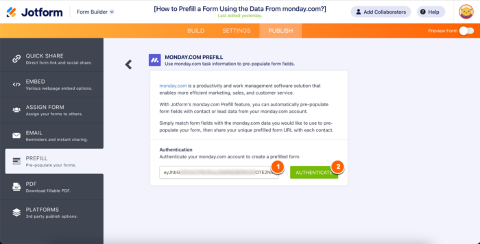 How to Prefill a Form Using the Data From monday.com?